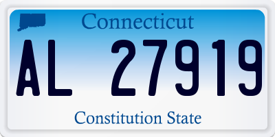 CT license plate AL27919