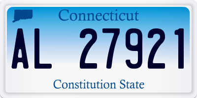 CT license plate AL27921