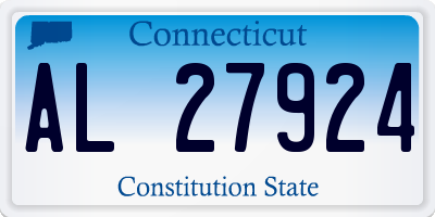 CT license plate AL27924