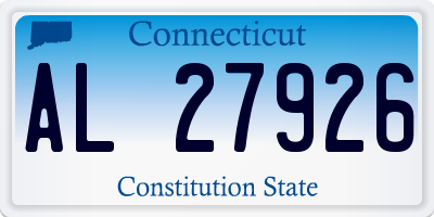 CT license plate AL27926