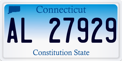 CT license plate AL27929