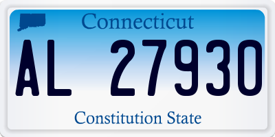 CT license plate AL27930