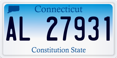 CT license plate AL27931