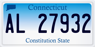 CT license plate AL27932