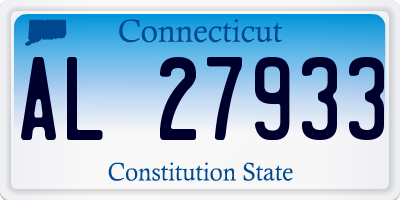 CT license plate AL27933