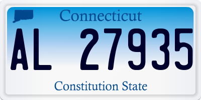 CT license plate AL27935