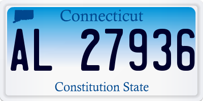 CT license plate AL27936