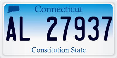 CT license plate AL27937