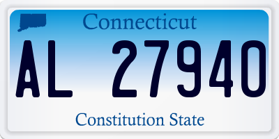 CT license plate AL27940