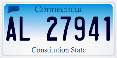 CT license plate AL27941