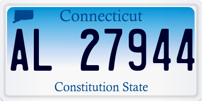 CT license plate AL27944
