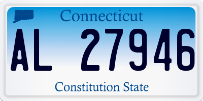 CT license plate AL27946
