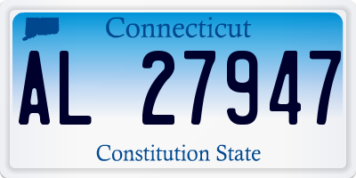 CT license plate AL27947