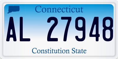 CT license plate AL27948