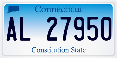 CT license plate AL27950