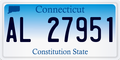 CT license plate AL27951