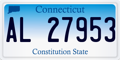 CT license plate AL27953