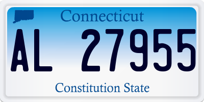 CT license plate AL27955