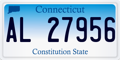CT license plate AL27956