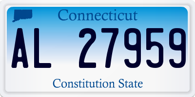 CT license plate AL27959