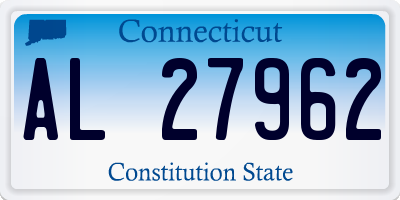 CT license plate AL27962