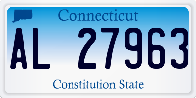 CT license plate AL27963