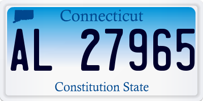 CT license plate AL27965