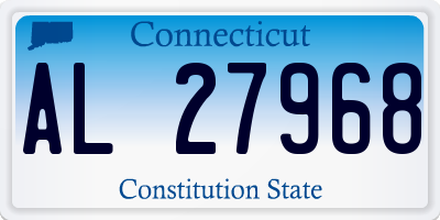 CT license plate AL27968