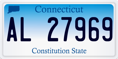 CT license plate AL27969