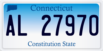 CT license plate AL27970