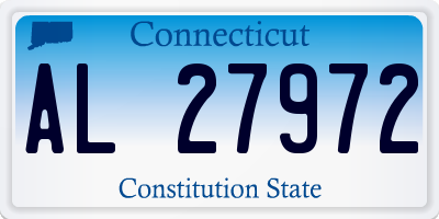 CT license plate AL27972