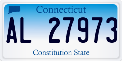 CT license plate AL27973