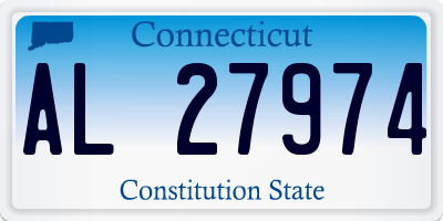 CT license plate AL27974