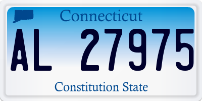 CT license plate AL27975
