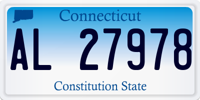 CT license plate AL27978