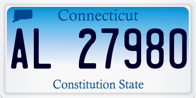 CT license plate AL27980