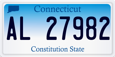 CT license plate AL27982