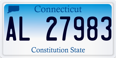 CT license plate AL27983