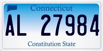 CT license plate AL27984