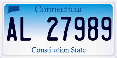 CT license plate AL27989