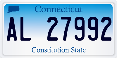 CT license plate AL27992