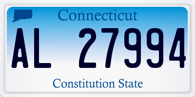 CT license plate AL27994