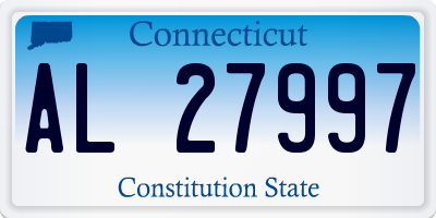 CT license plate AL27997