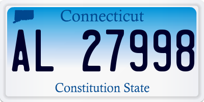 CT license plate AL27998