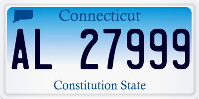 CT license plate AL27999