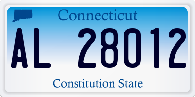 CT license plate AL28012