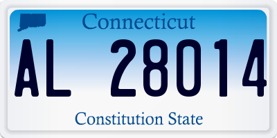 CT license plate AL28014