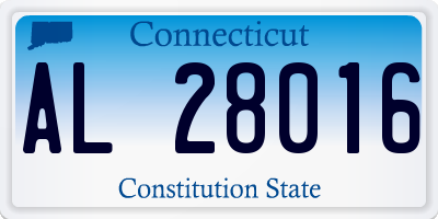 CT license plate AL28016