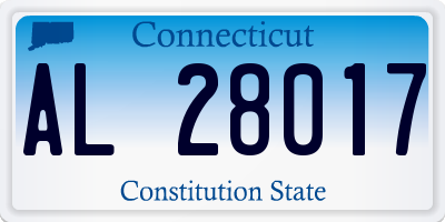 CT license plate AL28017