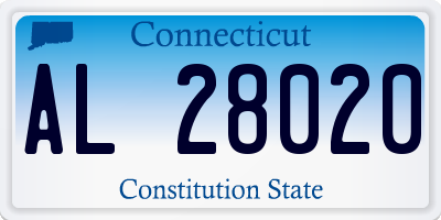 CT license plate AL28020